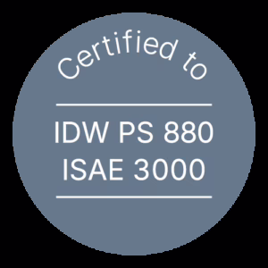 Certified IDW PS 880 Badge Finance Software LucaNet Compliance