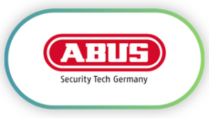 ABUS Logo – Sicherheitslösungen für Unternehmen zur Absicherung von Standorten, Daten und Infrastruktur